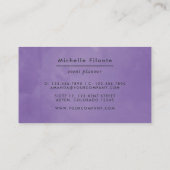 Farbige Wasserfarbe Visitenkarte (Rückseite)