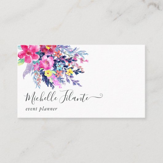 Farbige Wasserfarbe Visitenkarte (Vorderseite)