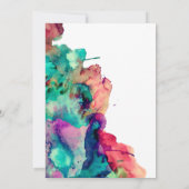 Farbige Wasserfarbe "Wir machen noch" Vow Erneueru Einladung (Rückseite)