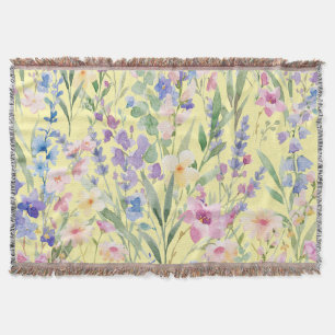 Farbige Wasserfarben Blumen Gelb Decke