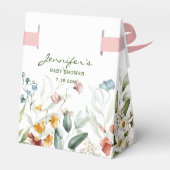 Farbige Wasserfarben Florals Zelt Gefallen Box Geschenkschachtel (Rückseite)