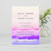 Farbige Wasserfarben-Gefärbte Krawatte Abstrakte H Einladung (Stehend Vorderseite)