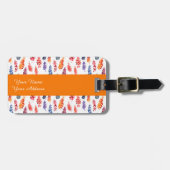 Farbige Wasserfarben, gürtelförmige Lupine-Blume Gepäckanhänger (Vorderseite horizontal)