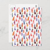 Farbige Wasserfarben, gürtelförmige Lupine-Blume Postkarte (Vorne/Hinten)