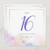 Farbige Wasserfarben-Hochzeitskarte Einladung (Vorne/Hinten)