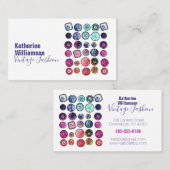 Farbige Wasserfarben-Nähtaste Visitenkarte (Vorne/Hinten)