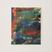 Farbige Wasserfarben Pinselstriche Schlaganfälle T Puzzle (Vertikal)