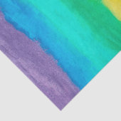Farbige Wasserfarben Pinselstriche Streifen Seidenpapier (Ausschnitt)