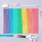 Farbige Wasserfarben Pinselstriche Streifen Seidenpapier (Handwerk)