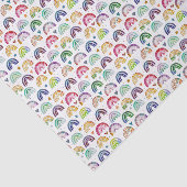 Farbige Wasserfarben Rainbows Herz & Sternmuster Seidenpapier (Ausschnitt)