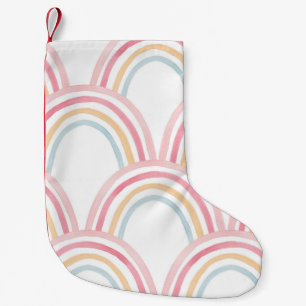 Farbige Wasserfarben-Regenbogen-Nahtlos-Illustrati Kleiner Weihnachtsstrumpf