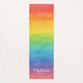Farbige Wasserfarben-Regenbogen Yogamatte (Vorderseite)