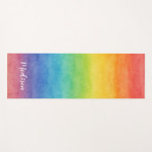 Farbige Wasserfarben-Regenbogen Yogamatte (Vorderseite (Horizontal))
