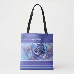 Farbige Wasserfarben-Rose Tasche