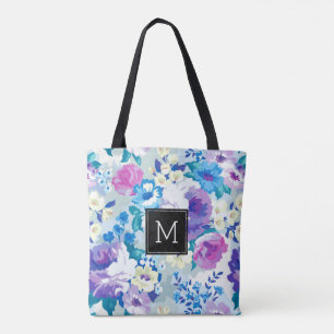 Farbige Wasserfarben Sommerfarben Muster der Blume Tasche