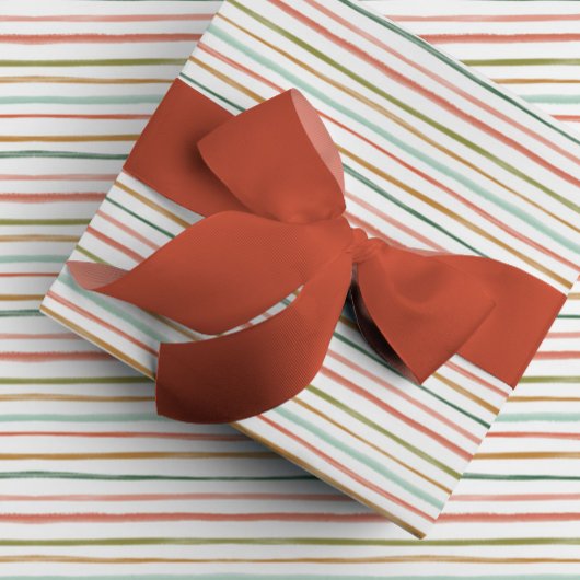 Farbige Wasserfarben Streifen Geschenkpapier