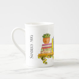 Farbige Wasserfarben, virtuelle Bibliothek Porzellantasse