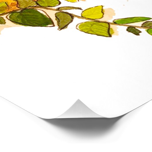 Farbige Wasserfarben, virtuelle Bibliothek Poster (Ecke)