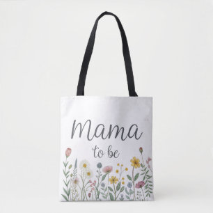 Farbige Wasserfarben-Wildblumen Boho-Blumendesign Tasche