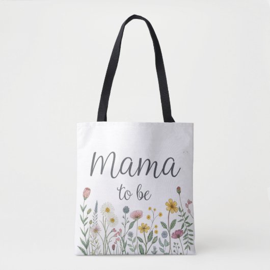 Farbige Wasserfarben-Wildblumen Boho-Blumendesign Tasche (Vorderseite)