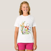Farbige Wasserfarben-Wildblumen Sommerangebot T-Shirt (Vorne ganz)