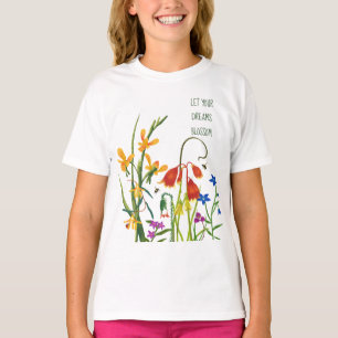 Farbige Wasserfarben-Wildblumen Sommerangebot T-Shirt