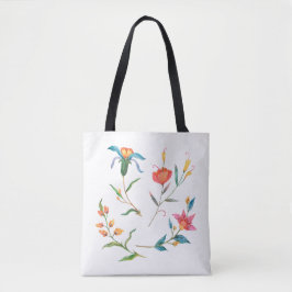 Farbige Wasserfarbenblume       Tasche