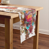 Farbige Wasserfarbenfallen Pumpkins Erntedank Kurzer Tischläufer (Beispiel)