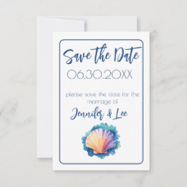 Farbige Wasserfarbenskalbe Save the Date Einladung