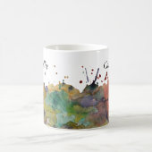 Farbige Wasserfarbensplitter, Personalisiert 1 Kaffeetasse (Mittel)