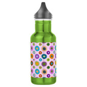 Farbige Wasserflasche funky boho grün & pink (Links)