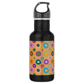 Farbige Wasserflasche funky boho schwarz orange (Vorderseite)