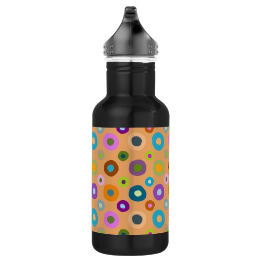 Farbige Wasserflasche funky boho schwarz orange (Rechts)