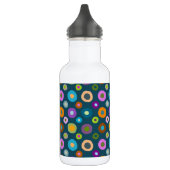 Farbige Wasserflasche funky boho weiß & dunkelblau (Links)