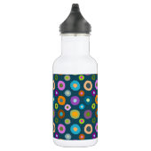 Farbige Wasserflasche funky boho weiß & dunkelblau (Rechts)