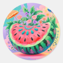 Farbige Wassermelone für den Sommer