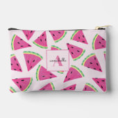 Farbige Wassermelonen-Scheiben-Monogramm Zubehörtasche (Rückseite)