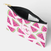 Farbige Wassermelonen-Scheiben-Monogramm Zubehörtasche (Offen)