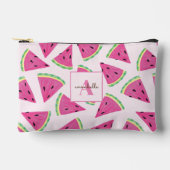 Farbige Wassermelonen-Scheiben-Monogramm Zubehörtasche (Vorderseite)