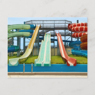 Farbige Wasserrutsche Postkarte