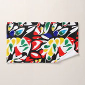 Farbige Wassertropfengeometrie, Abstrakte Wohngest Badhandtuch Set (Handtuch)