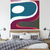 Farbige Wavy Abstrakt 612 Leinwanddruck (Insitu (Schlafzimmer))