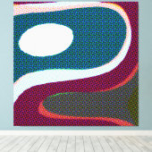Farbige Wavy Abstrakt 612 Leinwanddruck (Insitu (Holzboden))