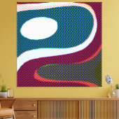 Farbige Wavy Abstrakt 612 Leinwanddruck (Insitu (Wohnzimmer))