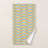 Farbige Wavy Lines Badetuch Set (Handtuch)
