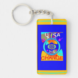 Farbige Wechselzubehör, 1-seitig rechteckig Schlüsselanhänger