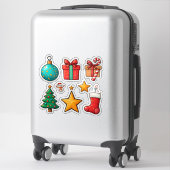 🎄 Farbige Weihnachts-Elemente-Set ✨ Aufkleber (Koffer)
