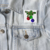 Farbige Weihnachtsbaum-Ornamente Button (Beispiel)