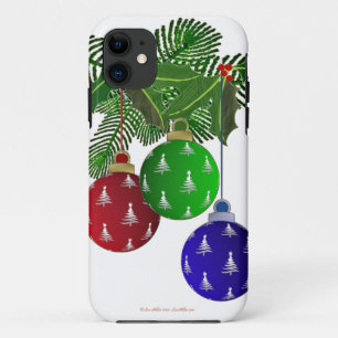 Farbige Weihnachtsbaum-Ornamente Case-Mate iPhone Hülle