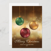 Farbige Weihnachtsbaumchen mit individuellem Text Feiertagskarte (Vorne/Hinten)